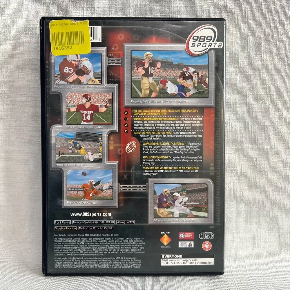 NCAA GameBreaker 2001 Sony PS2 Game
